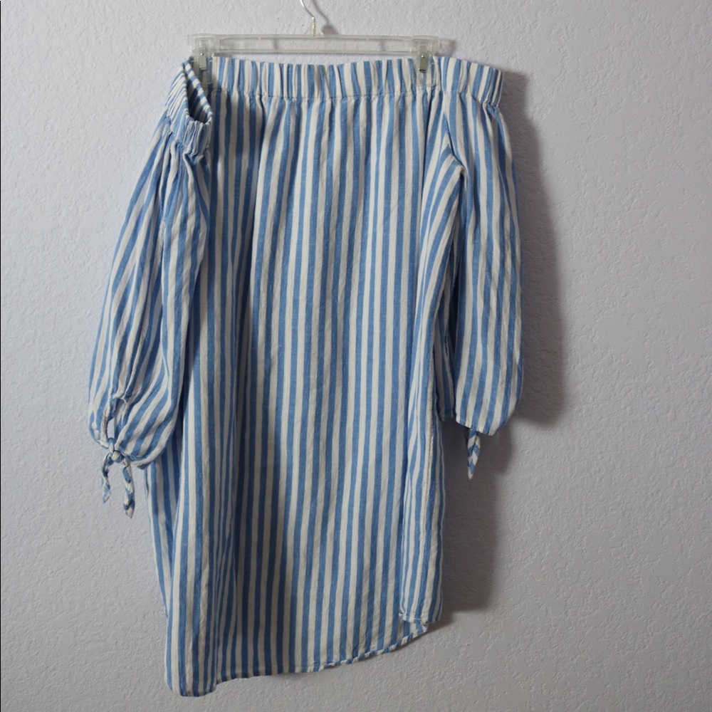 Off the shoulder striped dress